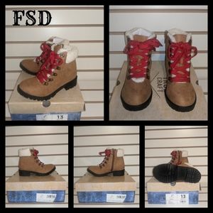 Girls True Craft- Meggie Sherpa Lace Up Boots